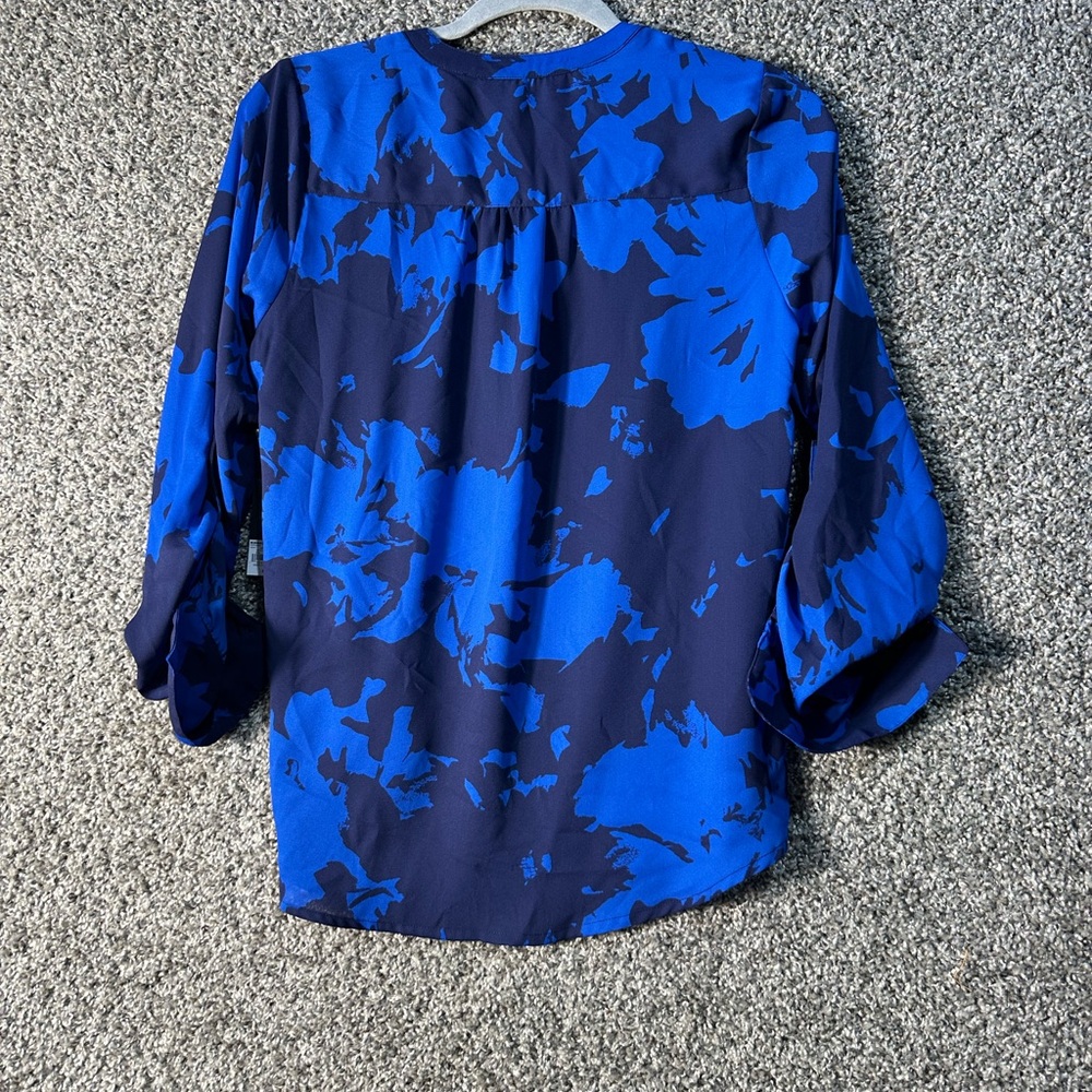 NWT women’s Simply Vera Vera Wang shirred roll tab popover top SZ XS - Picture 3 of 6